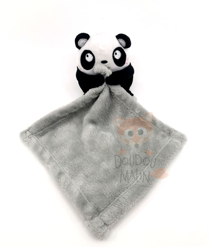  peluche avec panda gris noir blanc 25 cm 